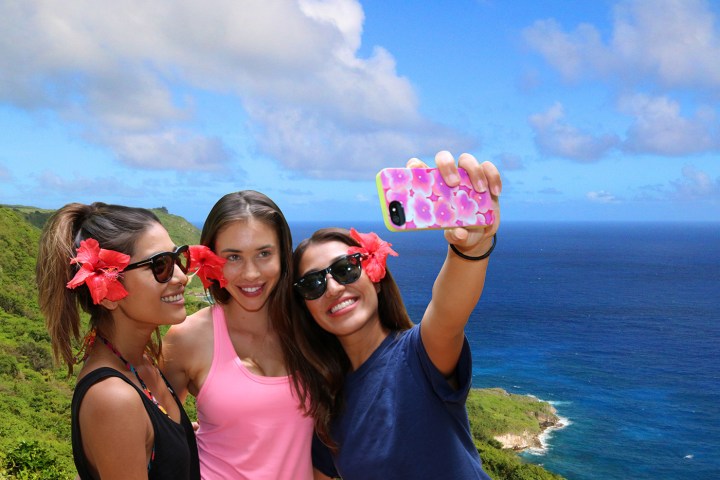 A group of women taking a selfie