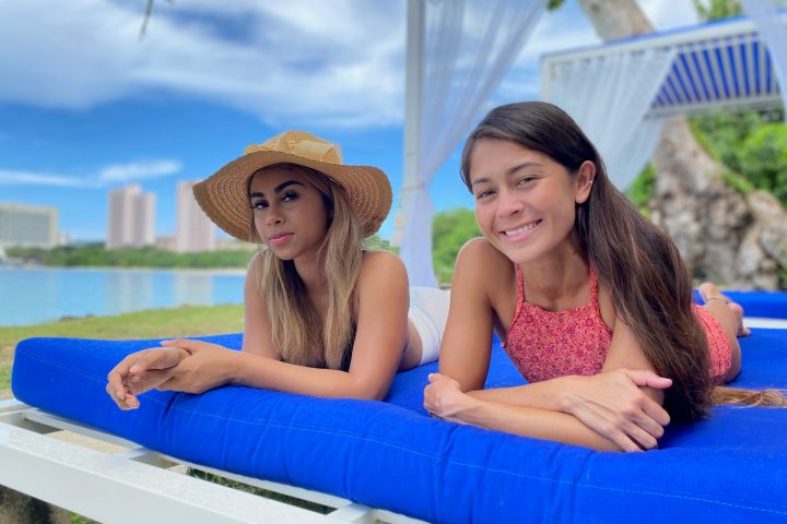 a person sitting on a bench