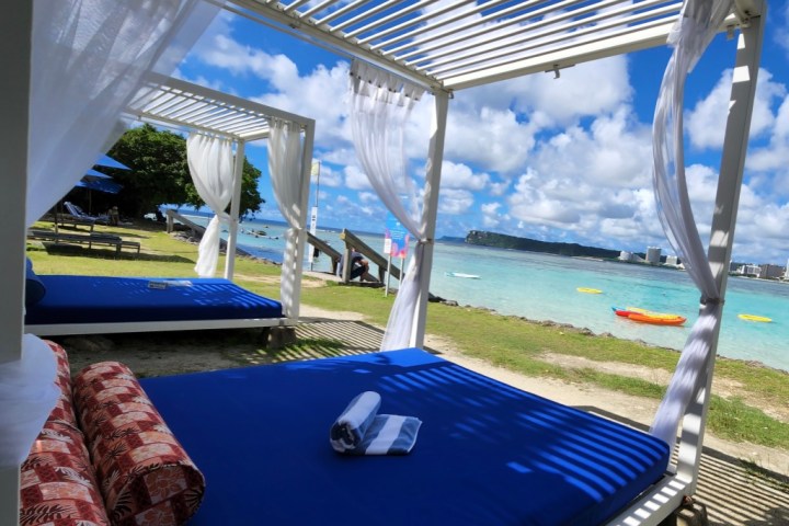 a large pool of water