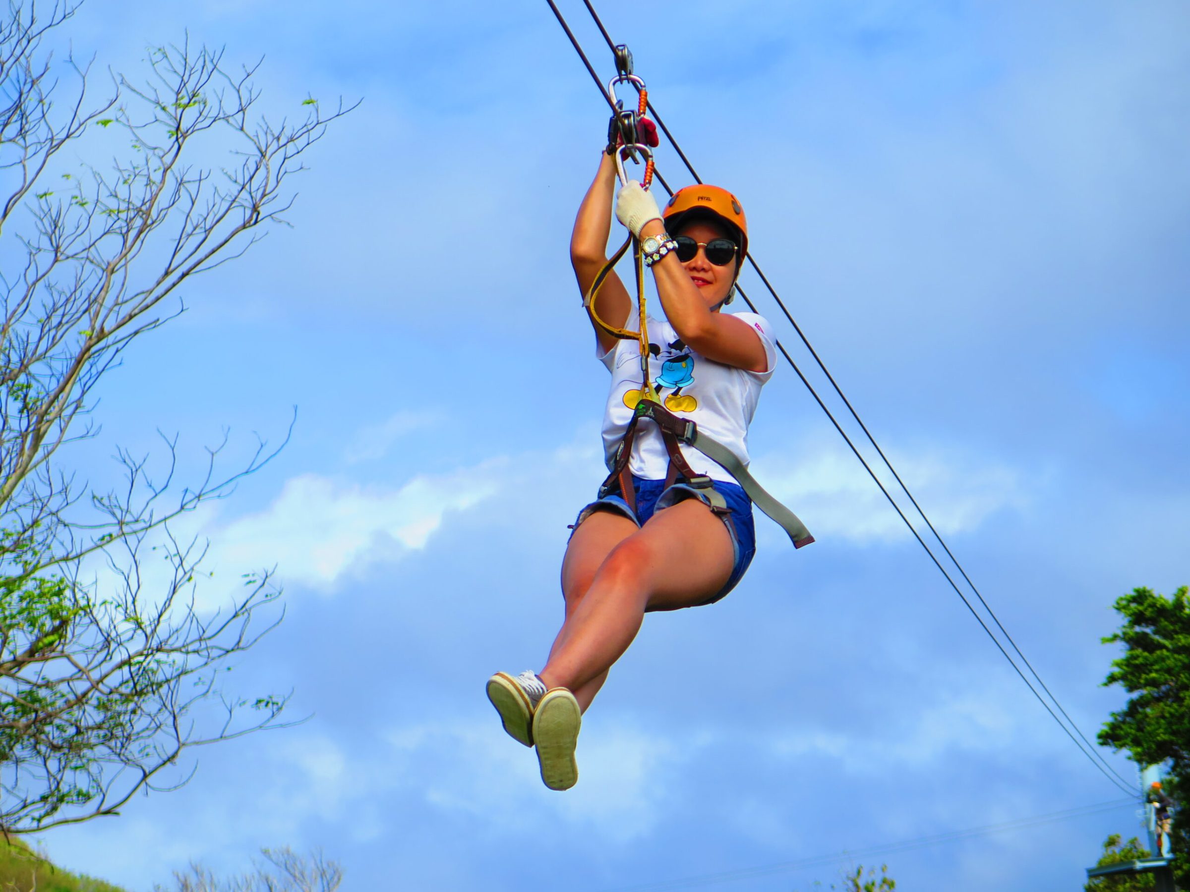 a person jumping up in the air