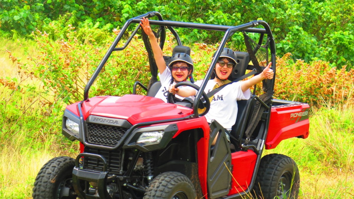 a person riding on the back of a truck
